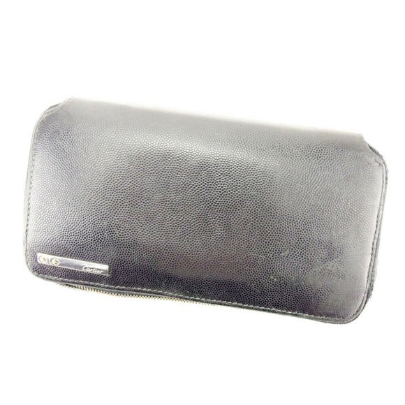 Cartier purse Santos Leather Used Authentic - Picture 1 of 8